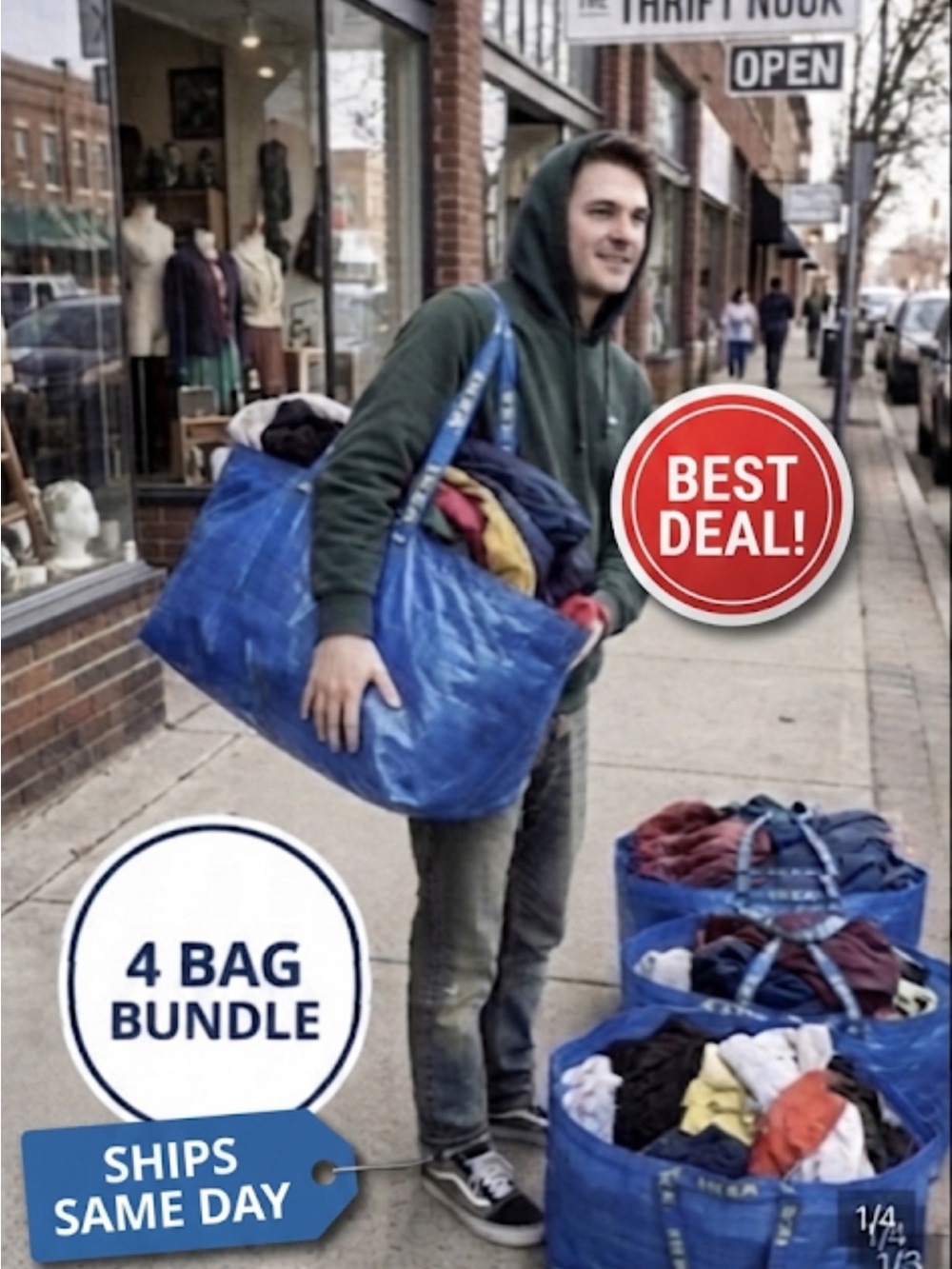 IKEA Frakta Bags, 4 bags included, New moving bags
